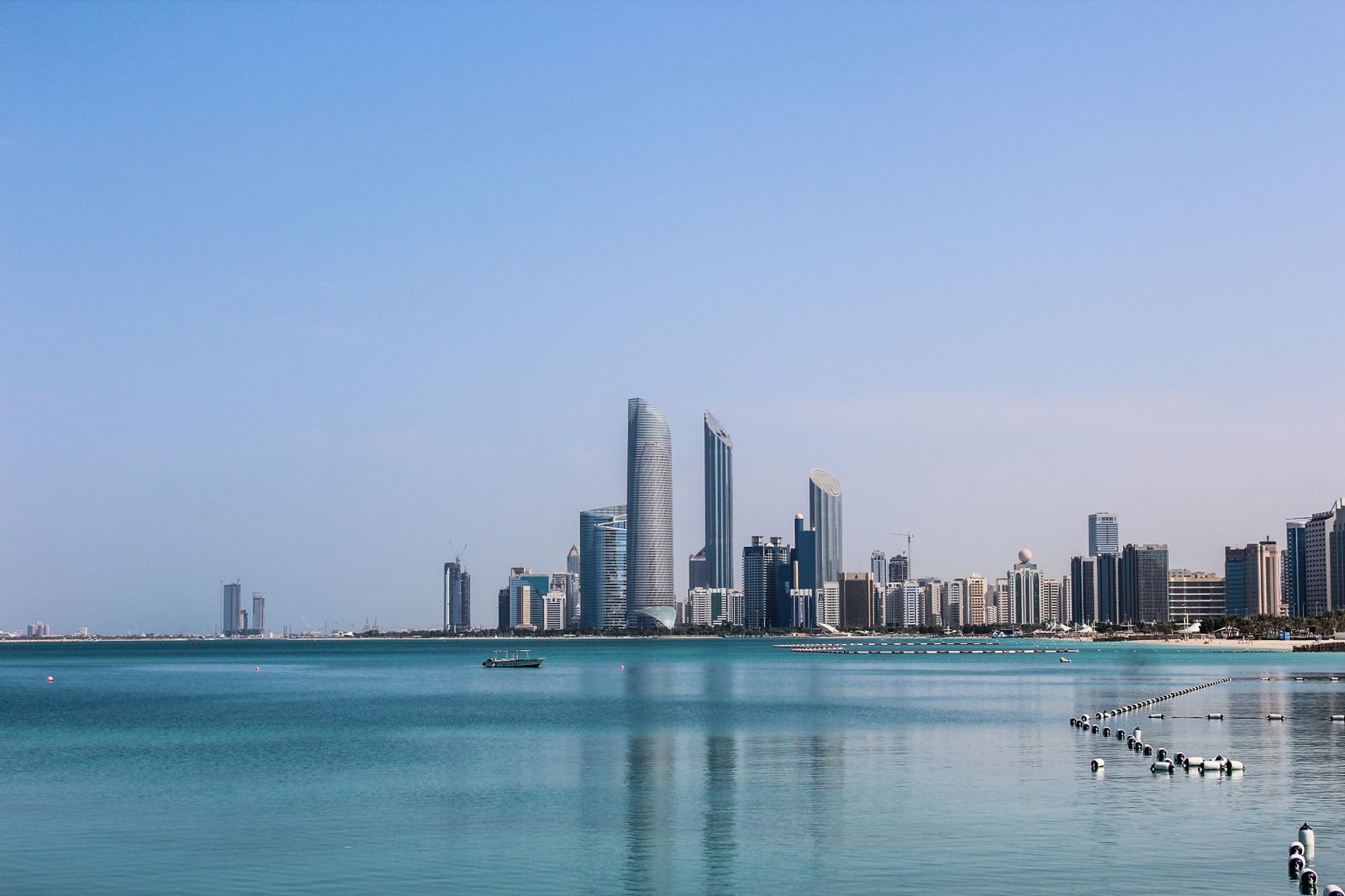 UAE skyline by the water